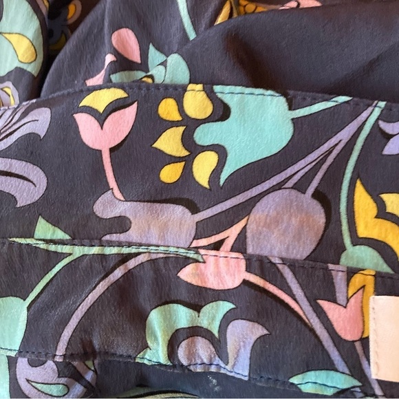 Averardo Bessi 60s print silk button front blue shirt. Size 8. - Picture 9 of 9